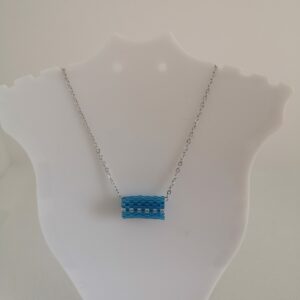 Pendentif Circulaire Bleu/argent