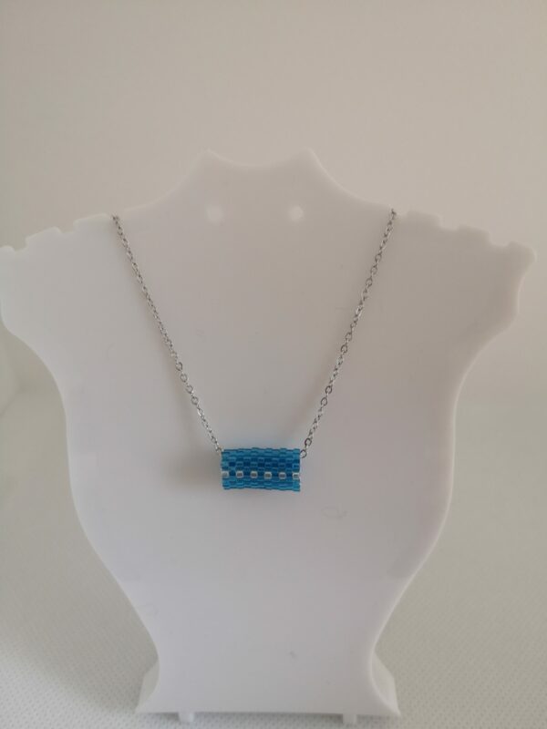 Pendentif Circulaire Bleu/argent