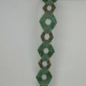 Bracelet hexagone kaki/sable