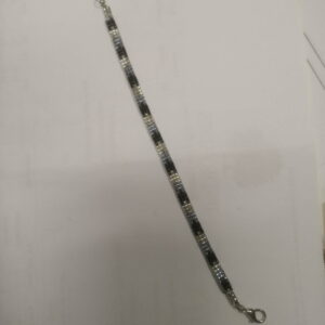 Bracelet fin dégradé noir argenté
